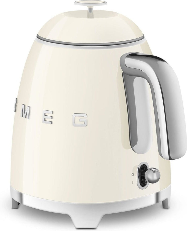 Smeg - 0.8 L 50's Style Mini Kettle with 3D Logo Cream - KLF05CRUS