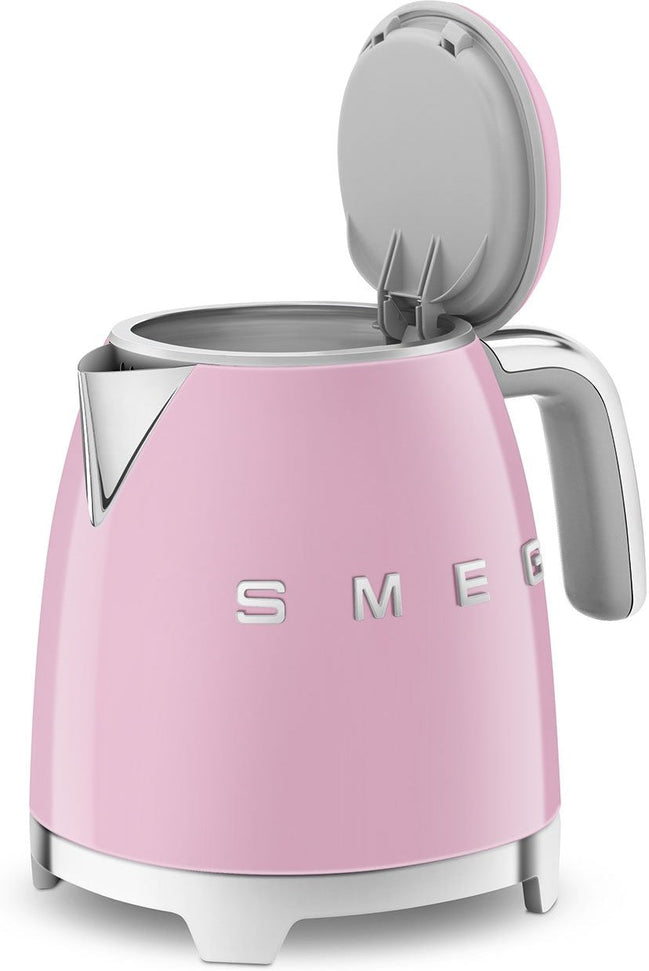 Smeg - 0.8 L 50's Style Mini Kettle with 3D Logo Pastel Pink - KLF05PKUS