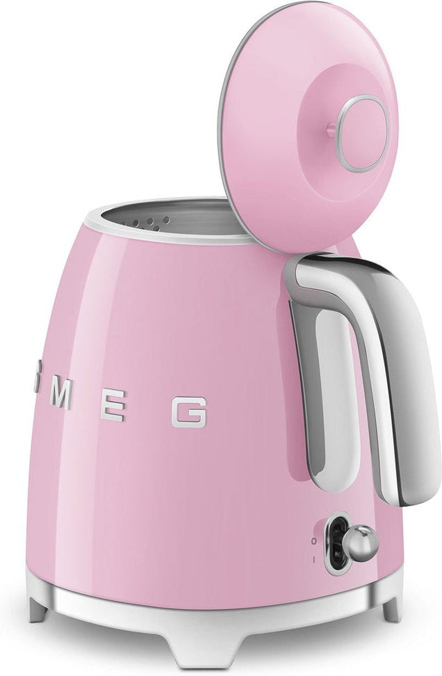 Smeg - 0.8 L 50's Style Mini Kettle with 3D Logo Pastel Pink - KLF05PKUS