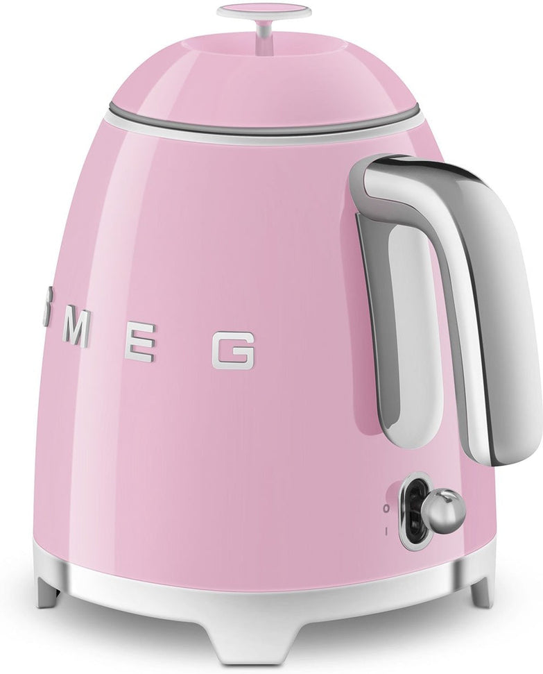 Smeg - 0.8 L 50's Style Mini Kettle with 3D Logo Pastel Pink - KLF05PKUS