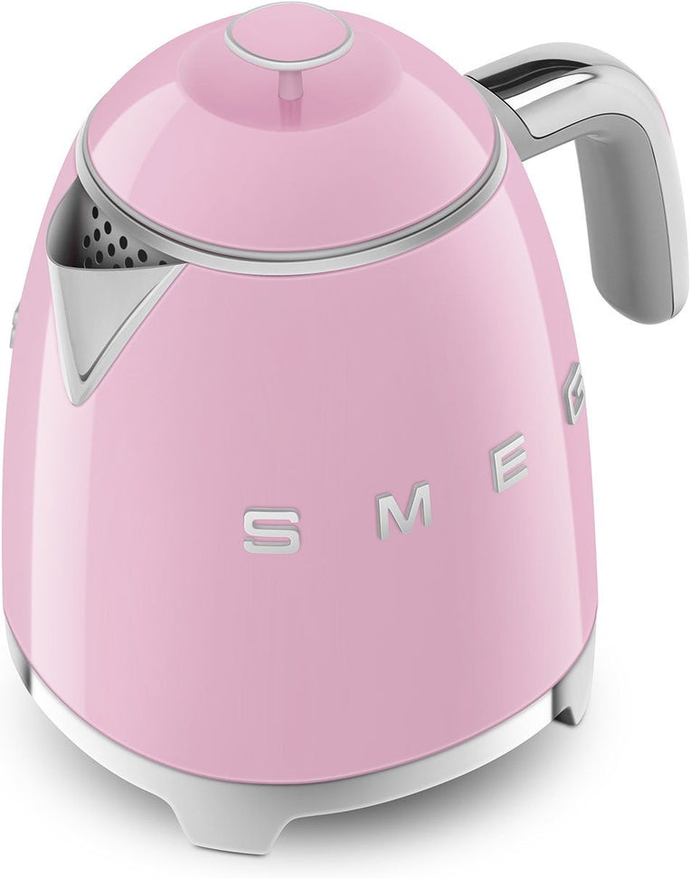 Smeg - 0.8 L 50's Style Mini Kettle with 3D Logo Pastel Pink - KLF05PKUS