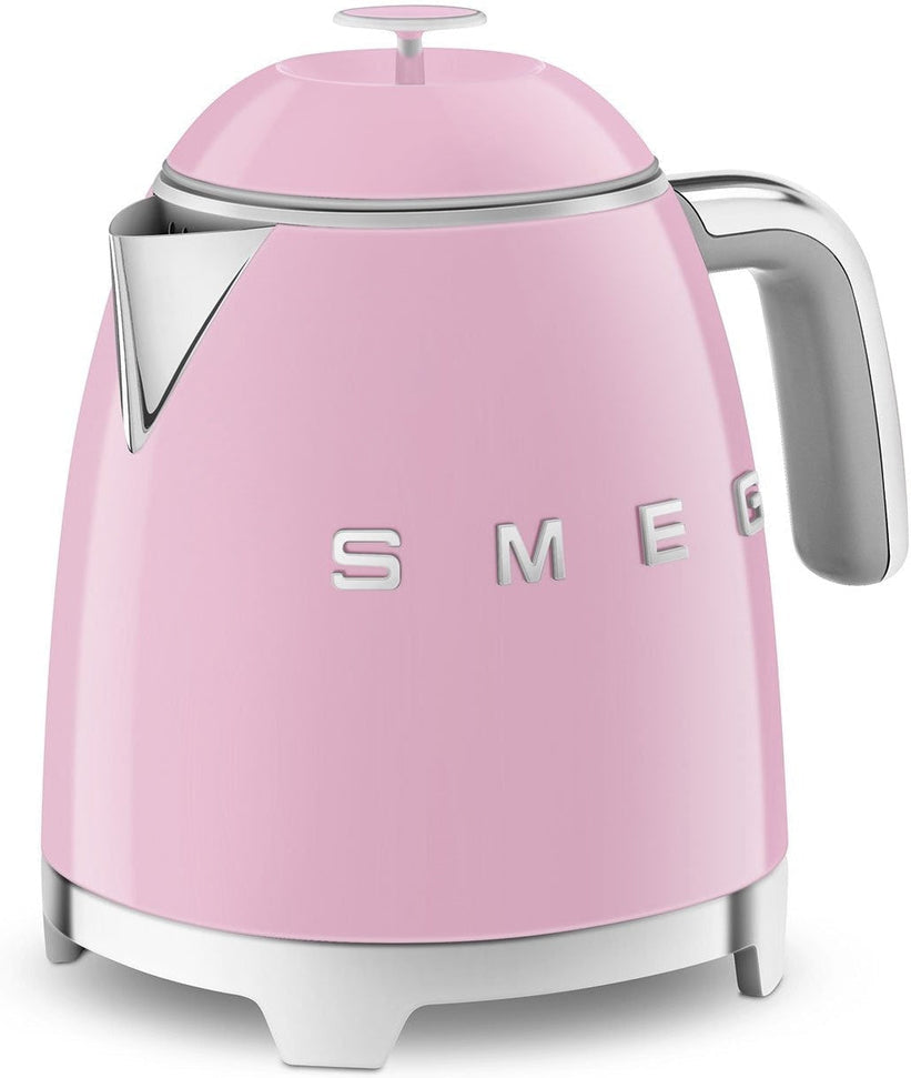 Smeg - 0.8 L 50's Style Mini Kettle with 3D Logo Pastel Pink - KLF05PKUS