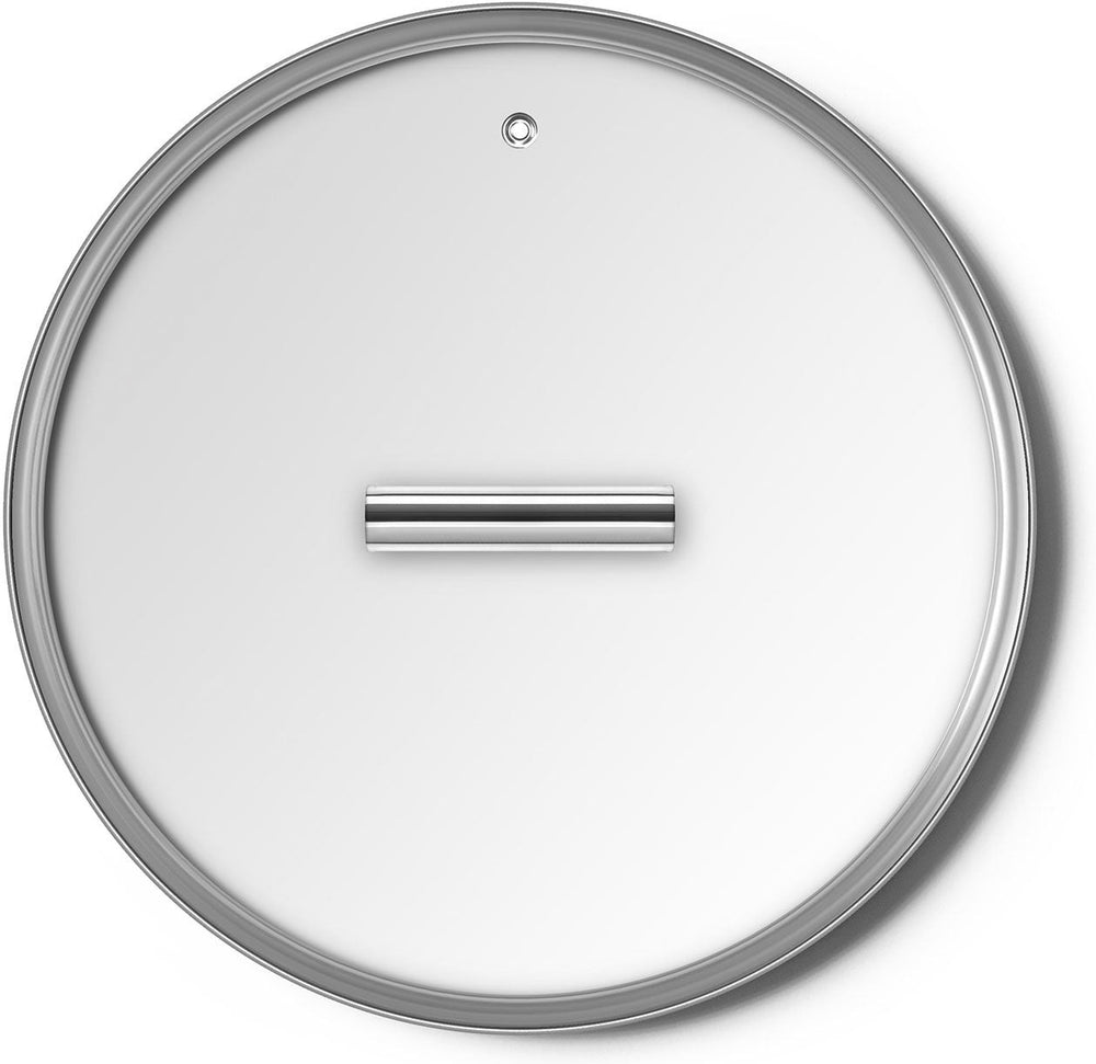 Smeg - 10″ Flat Tempered Glass Lid With Stainless Steel Rim - CKFL2601