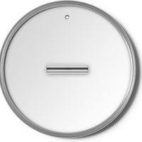 Smeg - 10″ Flat Tempered Glass Lid With Stainless Steel Rim - CKFL2601