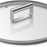 Smeg - 10″ Flat Tempered Glass Lid With Stainless Steel Rim - CKFL2601