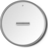 Smeg - 11″ Flat Tempered Glass Lid With Stainless Steel Rim - CKFL2801