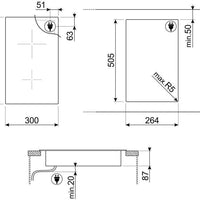 Smeg - 12" 2-Burner Electric Drop-In Ceramic Cooktop - SEU122B (Special Order Item)