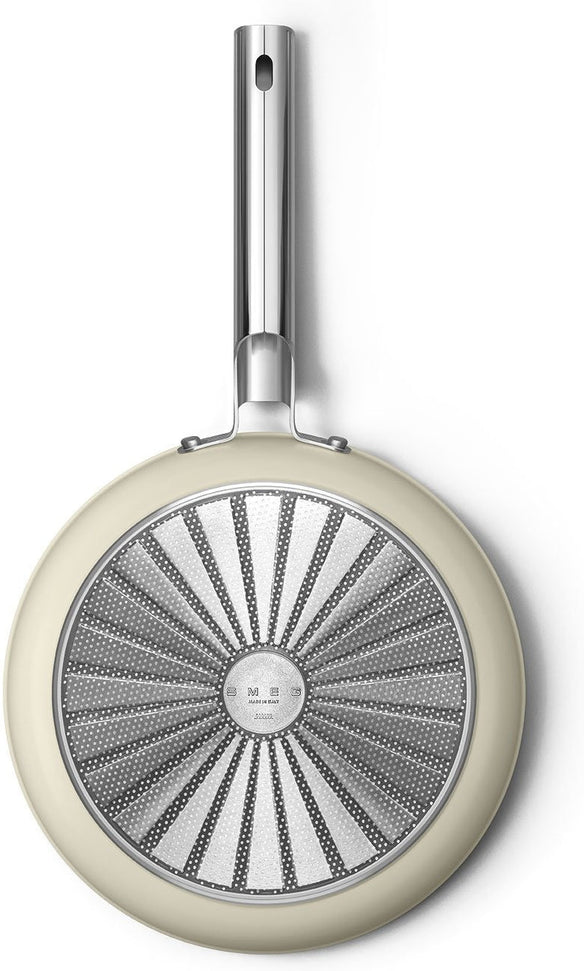 Smeg - 12" 50's Style Non-Stick Fry Pan Cream - CKFF3001CRM