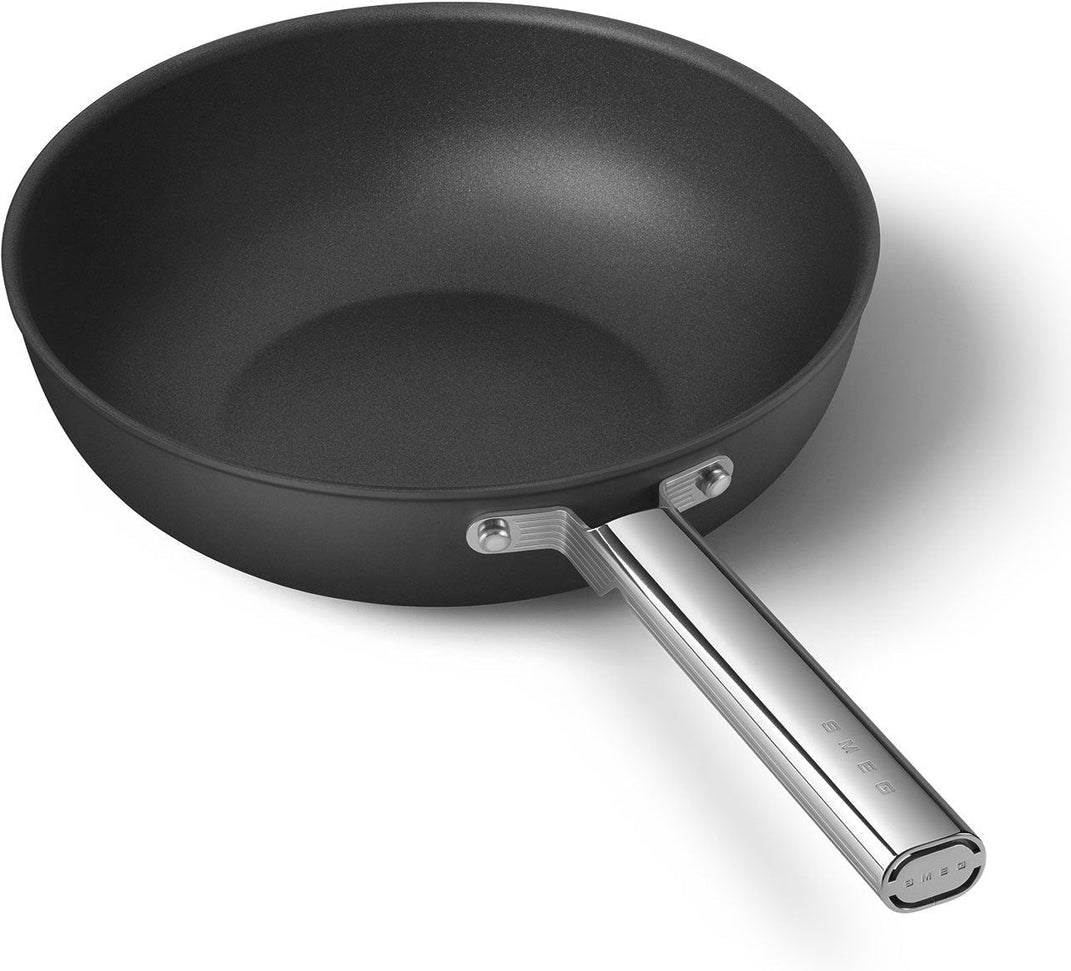 Smeg - 12" 50's Style Non-Stick Wok Black - CKFW3001BLM