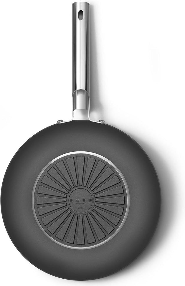 Smeg - 12" 50's Style Non-Stick Wok Black - CKFW3001BLM