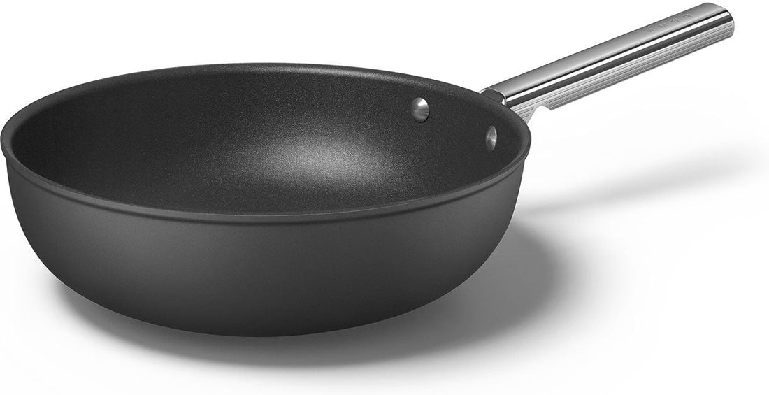 Smeg - 12" 50's Style Non-Stick Wok Black - CKFW3001BLM