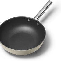 Smeg - 12" 50's Style Non-Stick Wok Cream - CKFW3001CRM