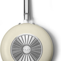 Smeg - 12" 50's Style Non-Stick Wok Cream - CKFW3001CRM