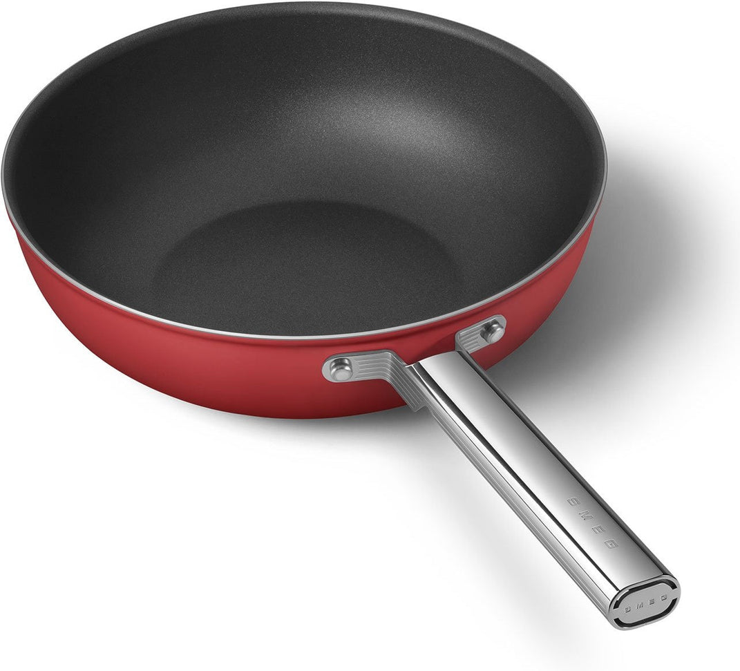 Smeg - 12" 50's Style Non-Stick Wok Red - CKFW3001RDM