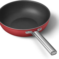 Smeg - 12" 50's Style Non-Stick Wok Red - CKFW3001RDM