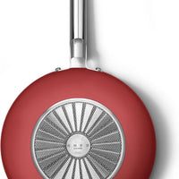 Smeg - 12" 50's Style Non-Stick Wok Red - CKFW3001RDM