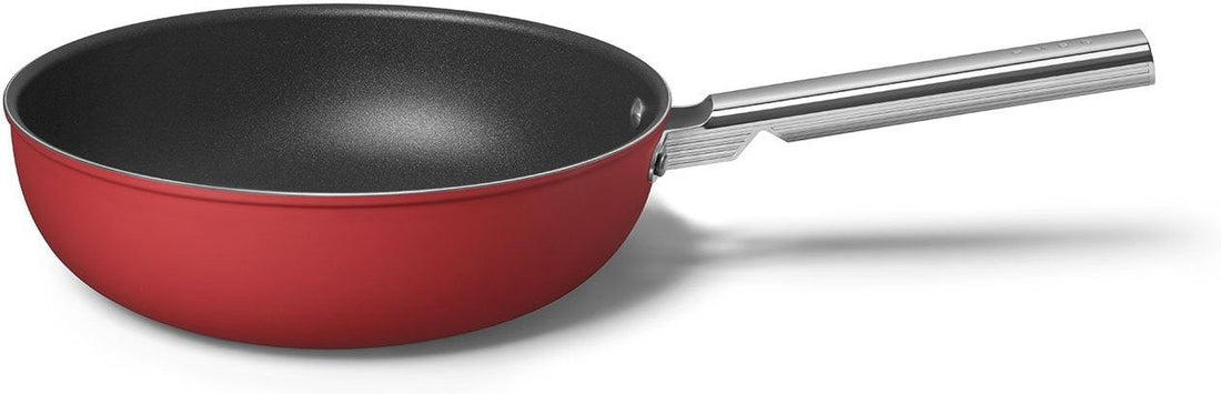 Smeg - 12" 50's Style Non-Stick Wok Red - CKFW3001RDM
