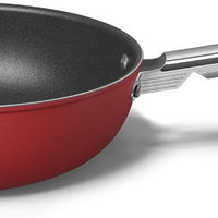 Smeg - 12" 50's Style Non-Stick Wok Red - CKFW3001RDM