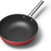 Smeg - 12" 50's Style Non-Stick Wok Red - CKFW3001RDM