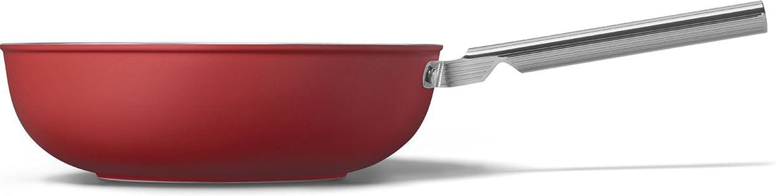 Smeg - 12" 50's Style Non-Stick Wok Red - CKFW3001RDM