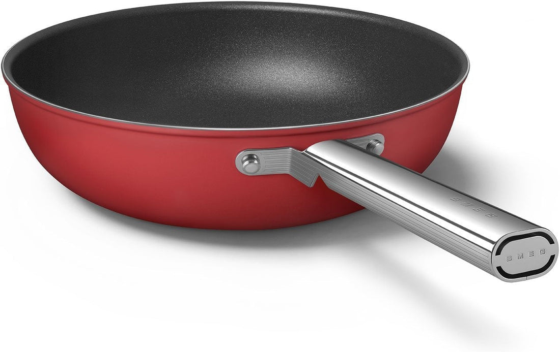 Smeg - 12" 50's Style Non-Stick Wok Red - CKFW3001RDM