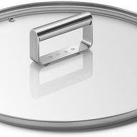 Smeg - 12″ Flat Tempered Glass Lid With Stainless Steel Rim - CKFL3001