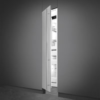 Smeg - 18” Stainless Steel Built-In Freezer Column, Left Hinge - FZU18LX