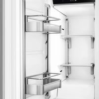 Smeg - 18” Stainless Steel Built-In Freezer Column, Left Hinge - FZU18LX