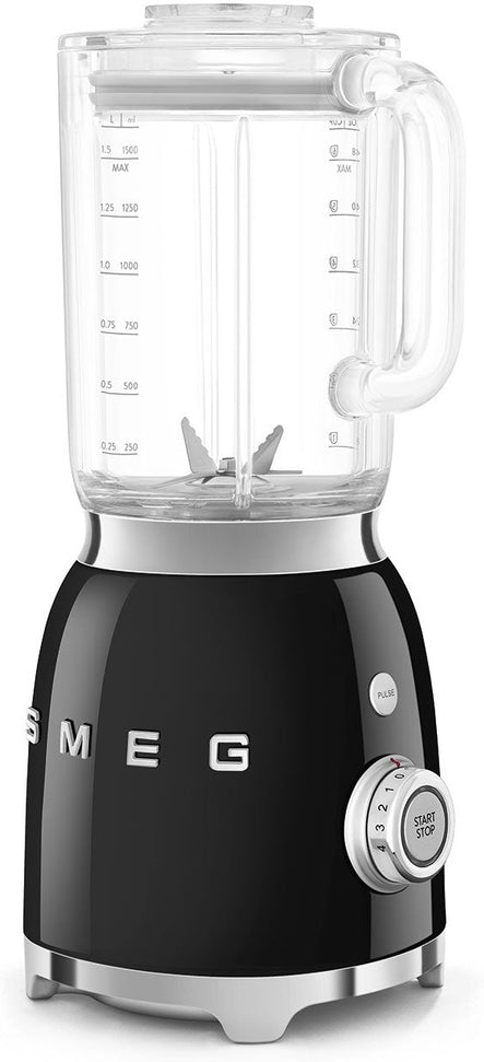 Smeg - 1.6 Qt Retro 50's Style Black Table Blender - BLF03BLUS