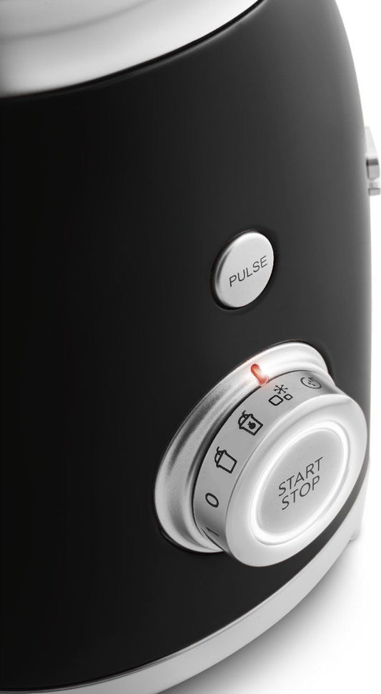 Smeg - 1.6 Qt Retro 50's Style Black Table Blender - BLF03BLUS