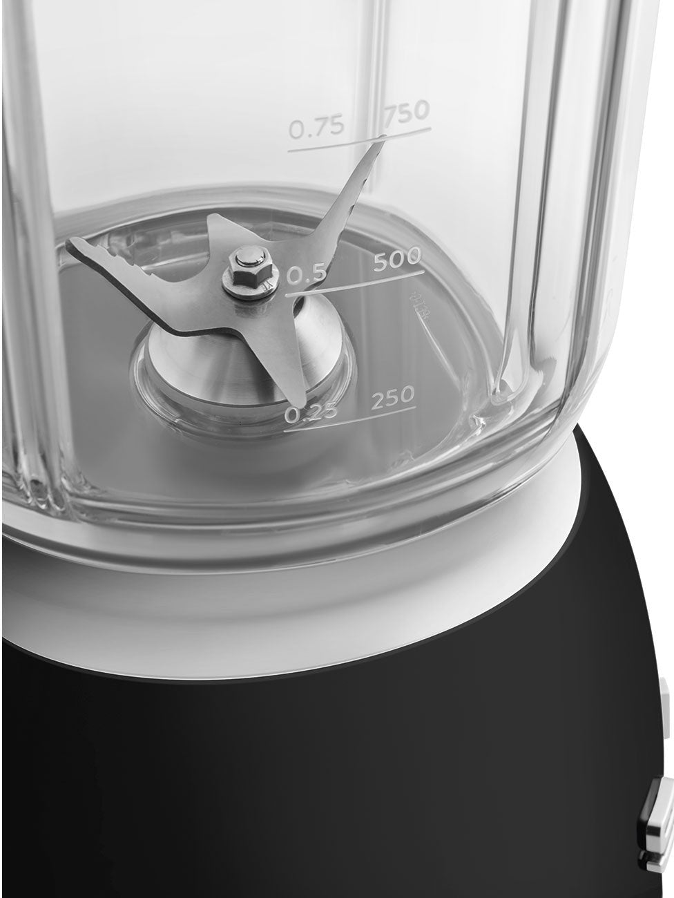Smeg - 1.6 Qt Retro 50's Style Black Table Blender - BLF03BLUS - DISCONTINUED