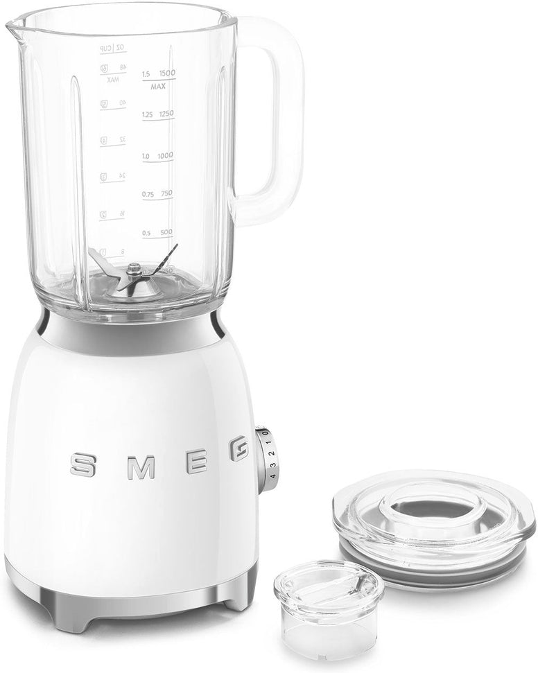 Smeg - 1.6 Qt Retro 50's Style White Table Blender - BLF03WHUS