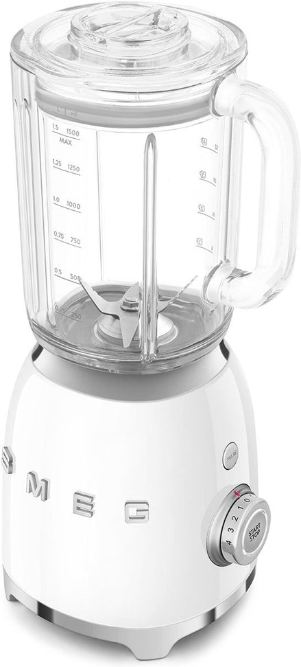 Smeg - 1.6 Qt Retro 50's Style White Table Blender - BLF03WHUS