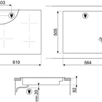 Smeg - 24" 4-Burner Electric Drop-In Ceramic Cooktop - SEU244ETB (Special Order Item)