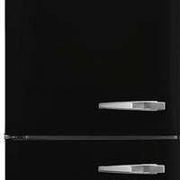 Smeg - 24" 50's Retro Style No Frost Refrigerator Left Hinge Black - FAB32ULBL3