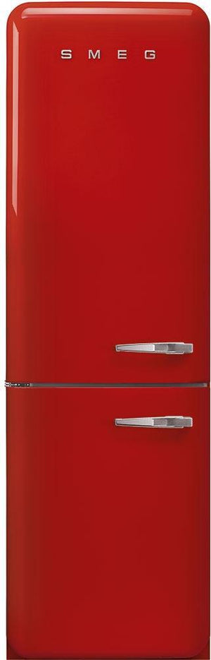 Smeg - 24" 50's Retro Style No Frost RefrigeratorLeft Hinge Red - FAB32ULRD3