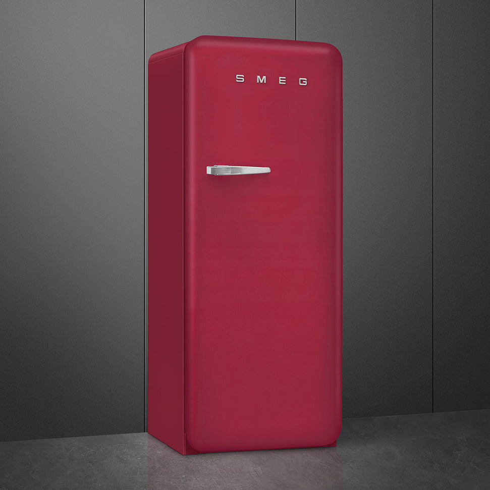 Smeg - 24" 50's Retro Style Refrigerator Right Hinge Matte Ruby Red - FAB28URDRB3 (Special Order Item)