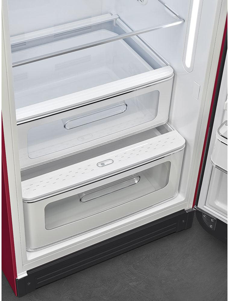 Smeg - 24" 50's Retro Style Refrigerator Right Hinge Matte Ruby Red - FAB28URDRB3 (Special Order Item)