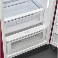 Smeg - 24" 50's Retro Style Refrigerator Right Hinge Matte Ruby Red - FAB28URDRB3 (Special Order Item)