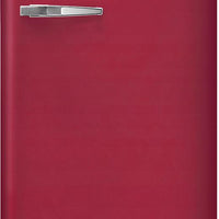 Smeg - 24" 50's Retro Style Refrigerator Right Hinge Matte Ruby Red - FAB28URDRB3 (Special Order Item)