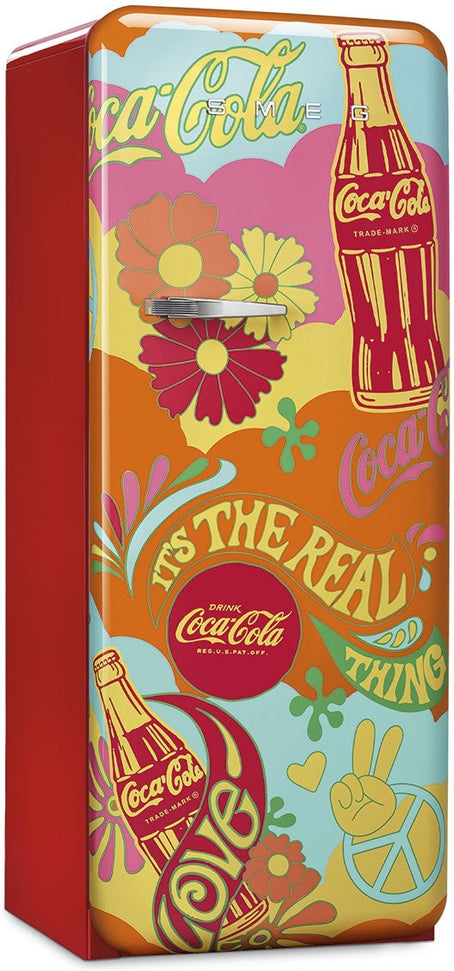 Smeg - 24" 50's Retro Style Refrigerator/Freezer Right Hinge Coca Cola Unity - FAB28URDUN3 (Special Order Item)