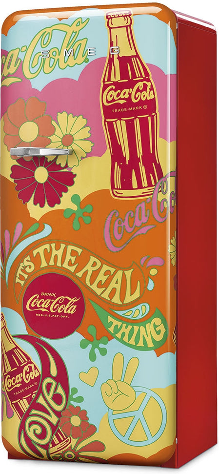Smeg - 24" 50's Retro Style Refrigerator/Freezer Right Hinge Coca Cola Unity - FAB28URDUN3 (Special Order Item)