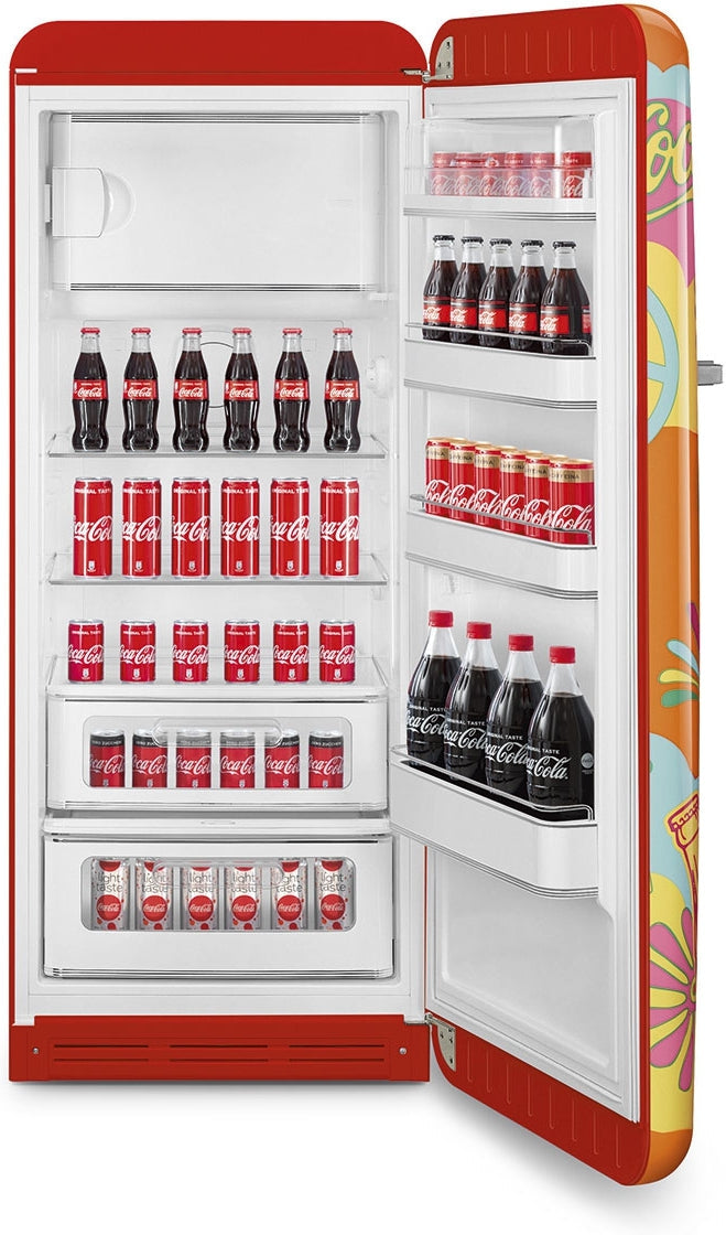Smeg - 24" 50's Retro Style Refrigerator/Freezer Right Hinge Coca Cola Unity - FAB28URDUN3 (Special Order Item)