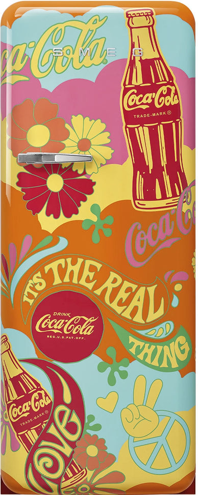 Smeg - 24" 50's Retro Style Refrigerator/Freezer Right Hinge Coca Cola Unity - FAB28URDUN3 (Special Order Item)