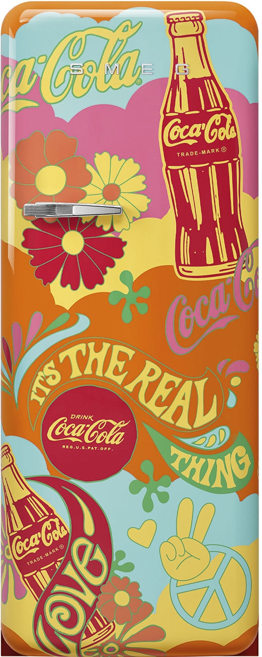 Smeg - 24" 50's Retro Style Refrigerator/Freezer Right Hinge Coca Cola Unity - FAB28URDUN3 (Special Order Item)