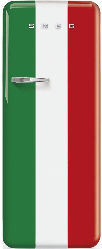Smeg - 24" 50's Retro Style Refrigerator/Freezer Right Hinge Italian Flag - FAB28URDIT3 (Special Order Item)