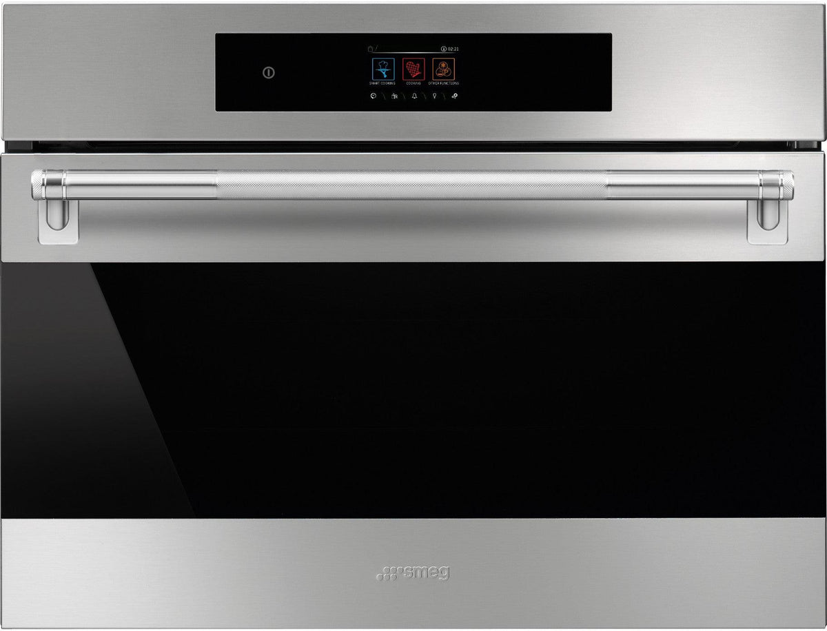 Smeg - 24" Compact Steam Oven, Touch Control, Classic Series, Pro Handle - SOCU2304SCX