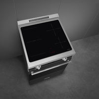 Smeg - 24" Freestanding Matte Black Induction Range - SPR24UIMAN