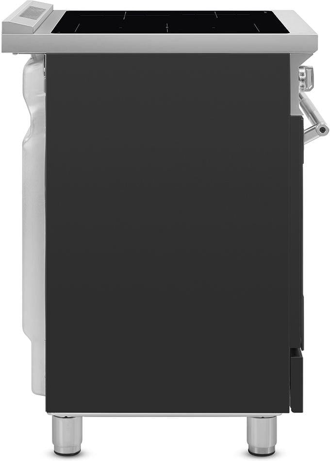 Smeg - 24" Freestanding Matte Black Stainless Steel Induction Range - SPR24UIMANX