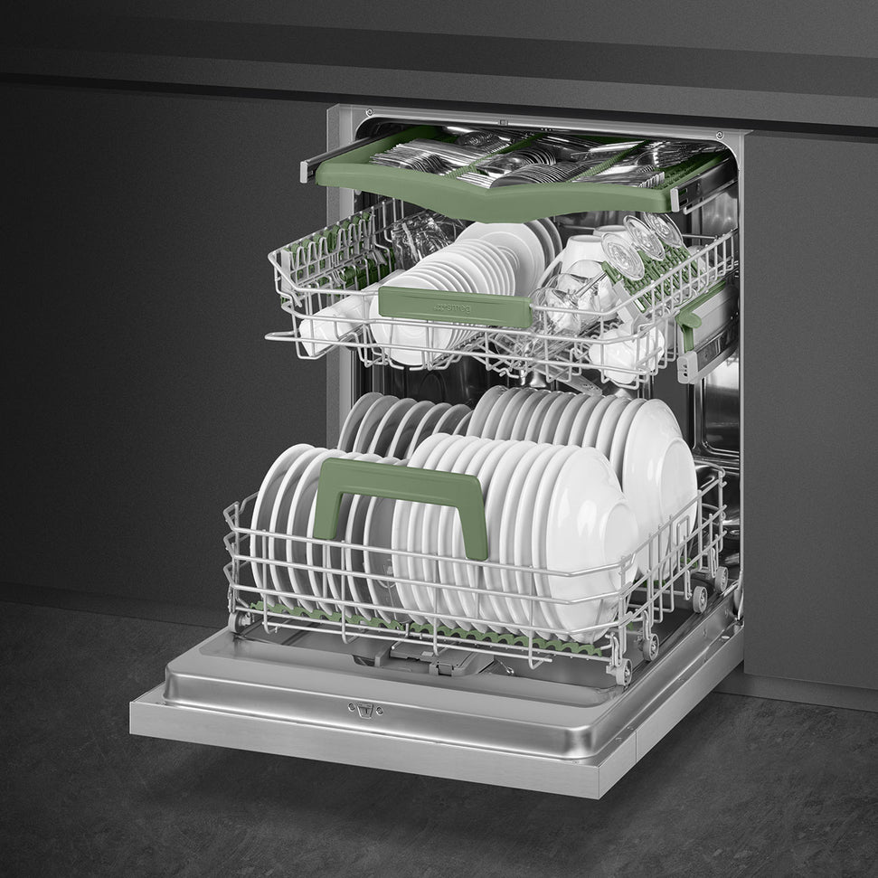 Smeg - 24" Full Console Built-in Dishwasher with Orbital Wash System - DW8210X